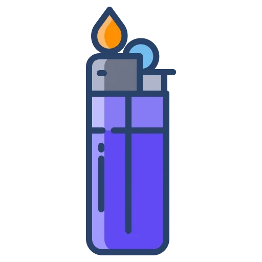 icona stilizzata colorata di un accendino viola per la pagina accessori fumatori su weed therapy