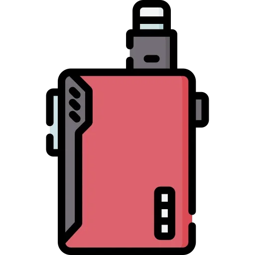 icona stilizzata colorata di un vaporizzatore rosso per la pagina vaporizzatori su weed therapy