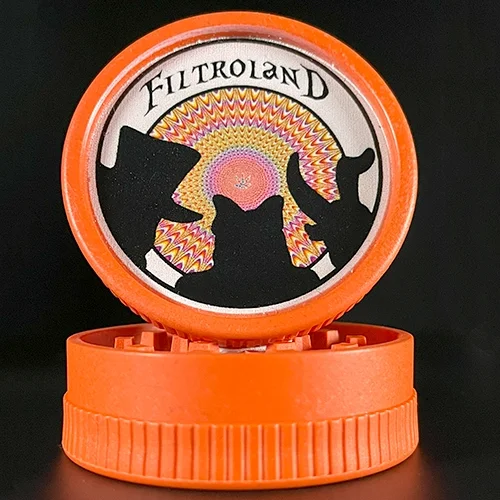 grinder modello filtroland arancio in materiale bio
